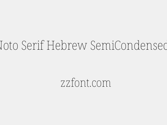 Noto Serif Hebrew SemiCondensed Thin