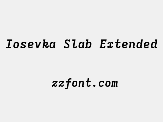 Iosevka Slab Extended