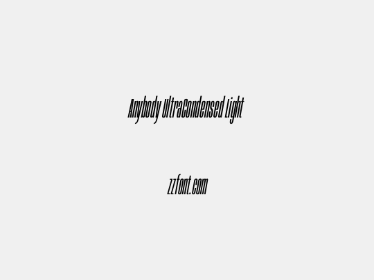 Anybody UltraCondensed Light