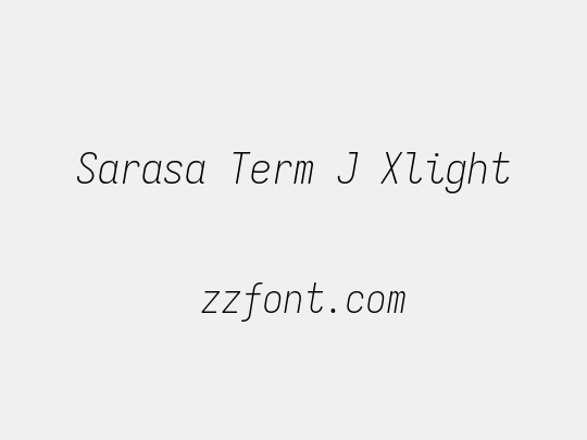 Sarasa Term J Xlight