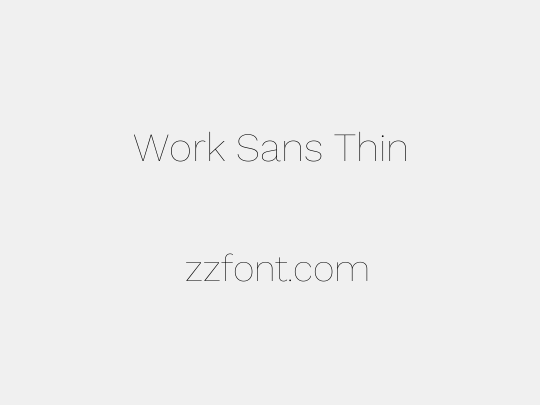 Work Sans Thin
