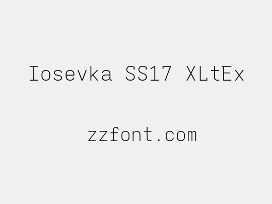 Iosevka SS17 XLtEx