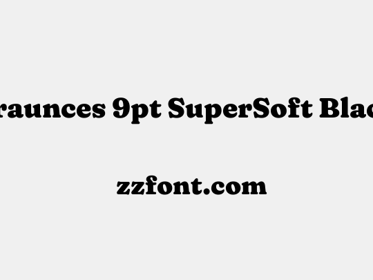 Fraunces 9pt SuperSoft Black
