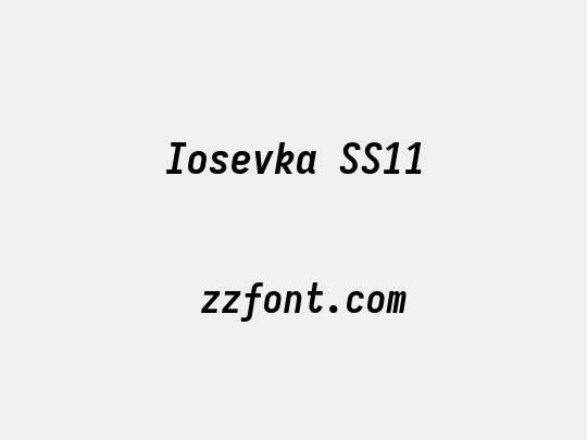 Iosevka SS11