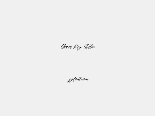 Green Day Italic