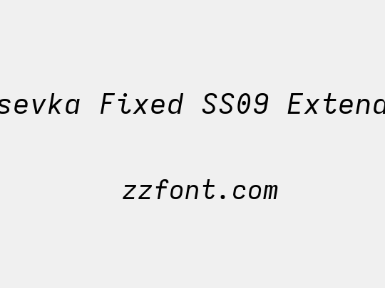 Iosevka Fixed SS09 Extended