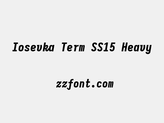 Iosevka Term SS15 Heavy