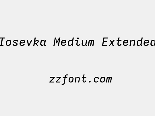 Iosevka Medium Extended