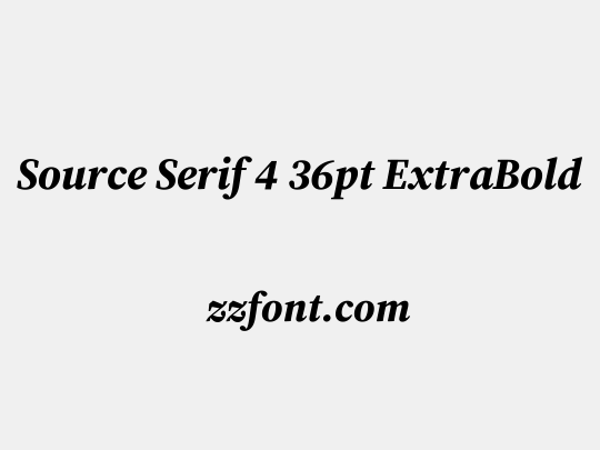 Source Serif 4 36pt ExtraBold