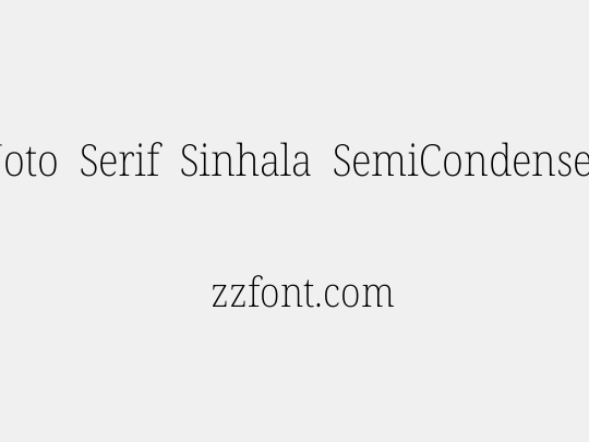 Noto Serif Sinhala SemiCondensed ExtraLight