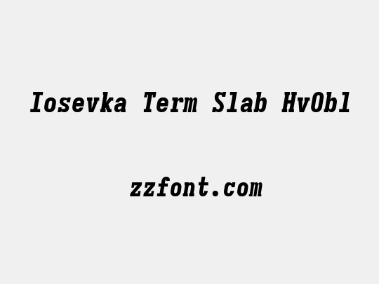 Iosevka Term Slab HvObl