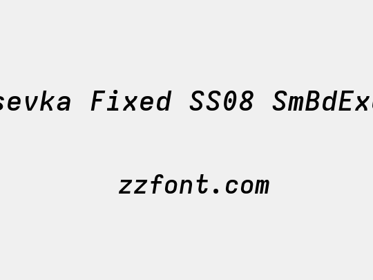 Iosevka Fixed SS08 SmBdExObl