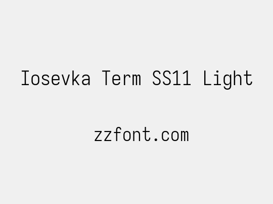 Iosevka Term SS11 Light