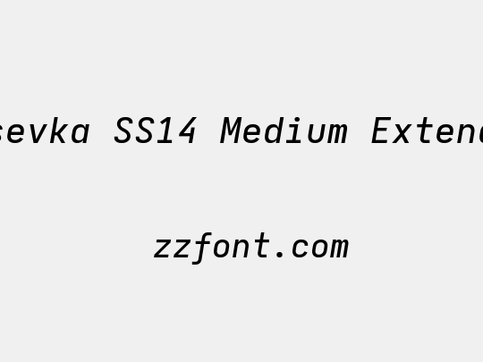 Iosevka SS14 Medium Extended
