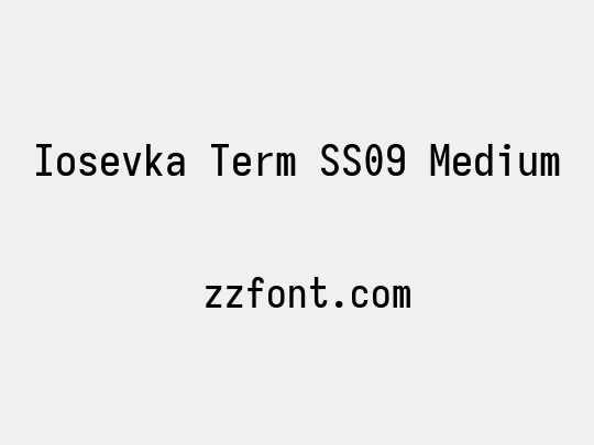 Iosevka Term SS09 Medium