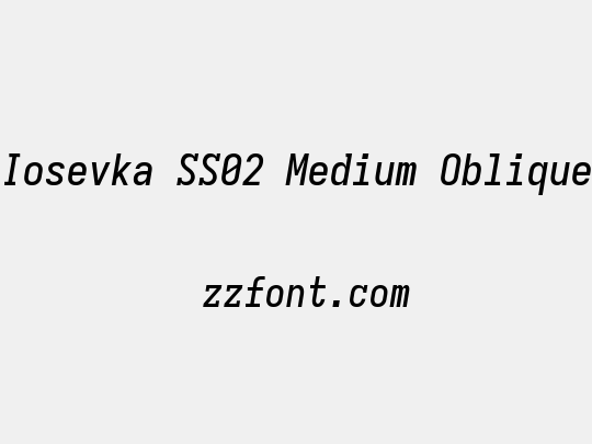 Iosevka SS02 Medium Oblique