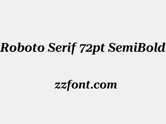 Roboto Serif 72pt SemiBold