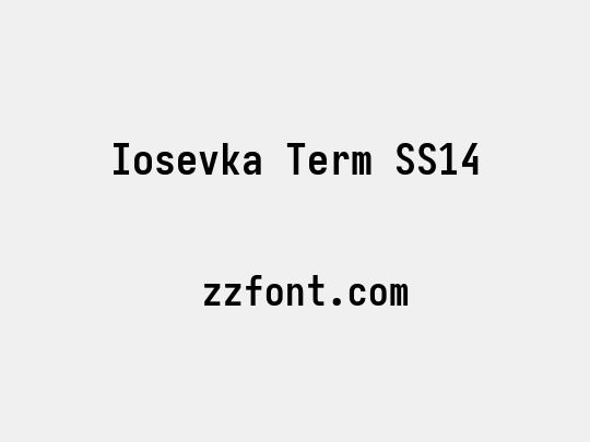 Iosevka Term SS14