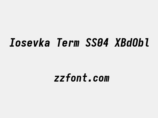 Iosevka Term SS04 XBdObl