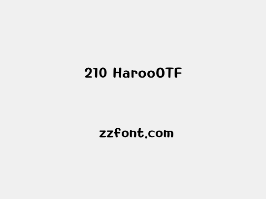 210 HarooOTF