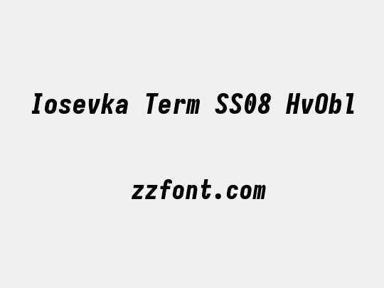 Iosevka Term SS08 HvObl