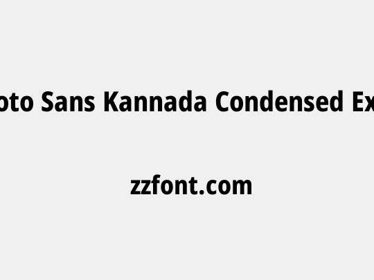 Noto Sans Kannada Condensed ExtraBold