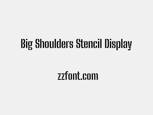 Big Shoulders Stencil Display