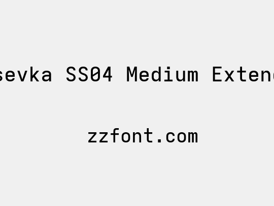 Iosevka SS04 Medium Extended