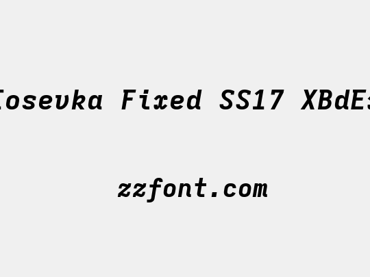Iosevka Fixed SS17 XBdEx