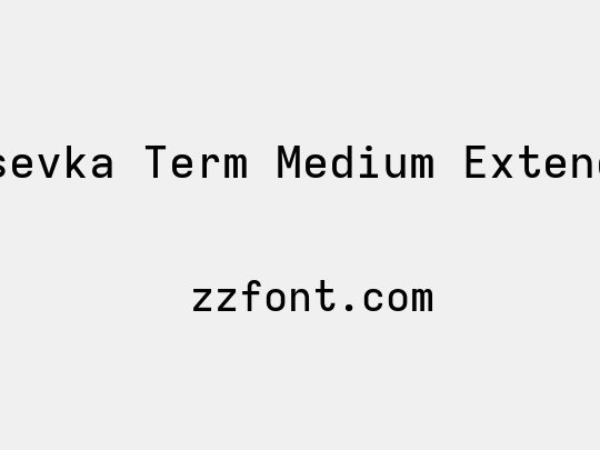 Iosevka Term Medium Extended