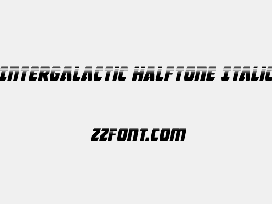 Intergalactic Halftone Italic