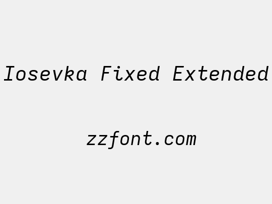 Iosevka Fixed Extended