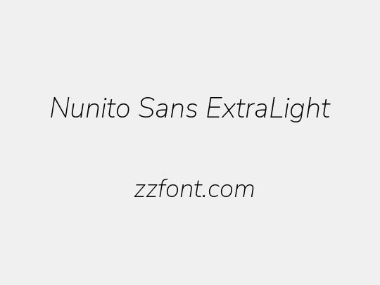 Nunito Sans ExtraLight