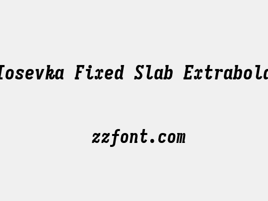 Iosevka Fixed Slab Extrabold