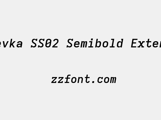 Iosevka SS02 Semibold Extended