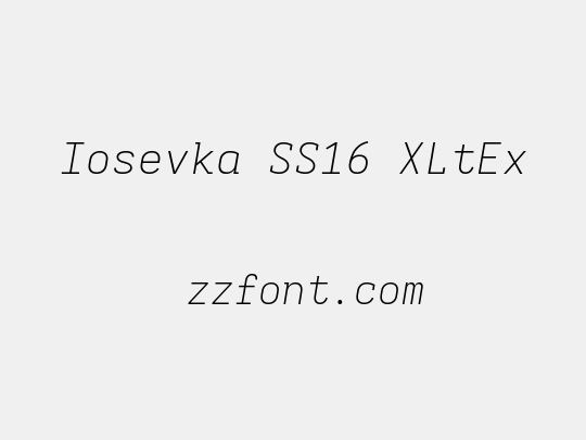 Iosevka SS16 XLtEx