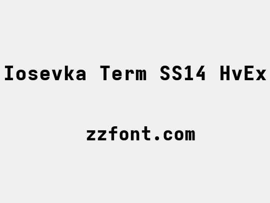 Iosevka Term SS14 HvEx