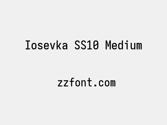 Iosevka SS10 Medium