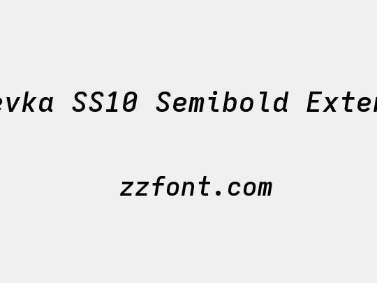 Iosevka SS10 Semibold Extended