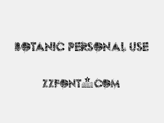 BOTANIC PERSONAL USE