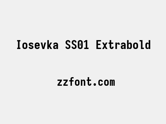 Iosevka SS01 Extrabold