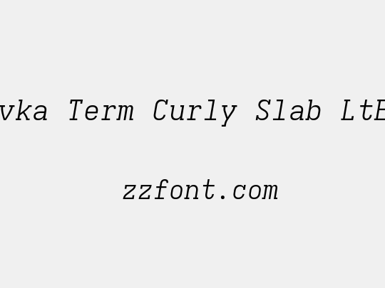 Iosevka Term Curly Slab LtExObl