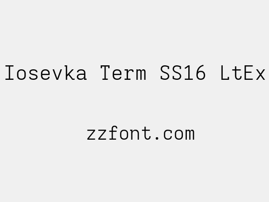 Iosevka Term SS16 LtEx