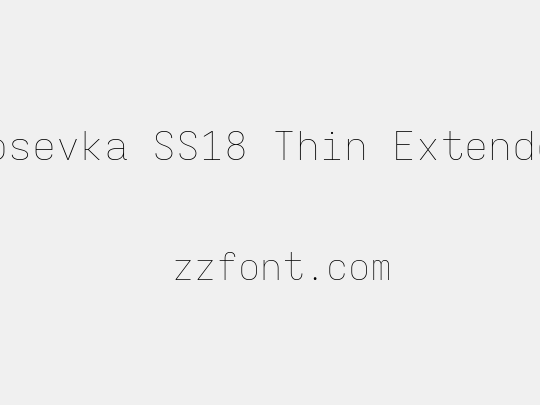 Iosevka SS18 Thin Extended