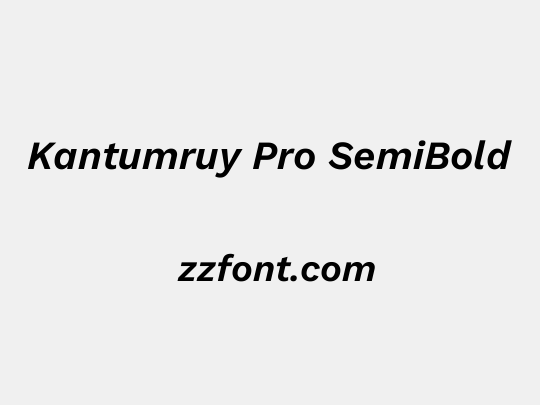 Kantumruy Pro SemiBold