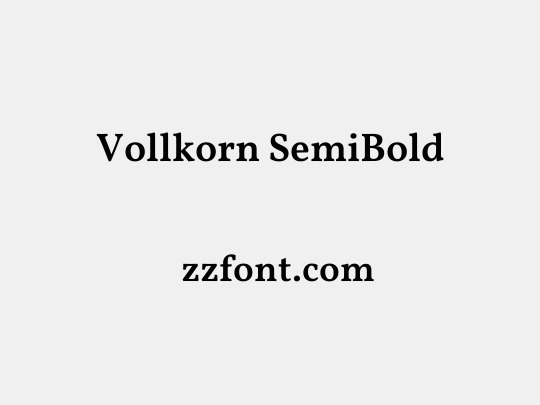Vollkorn SemiBold