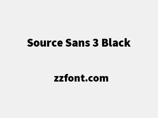 Source Sans 3 Black