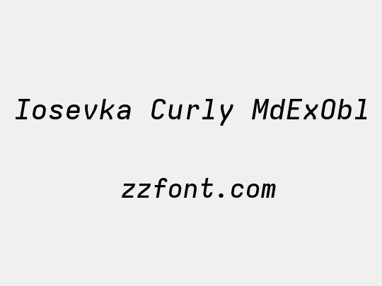 Iosevka Curly MdExObl