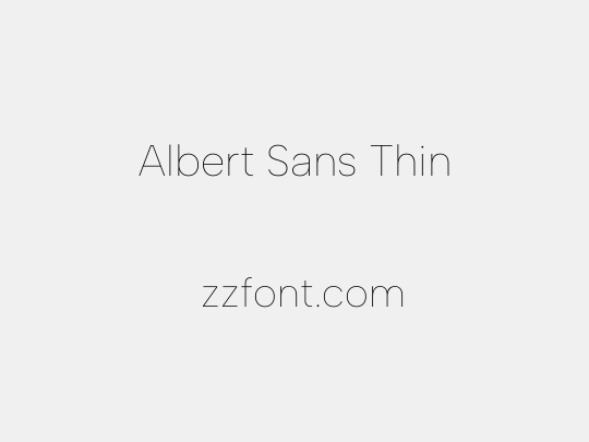 Albert Sans Thin