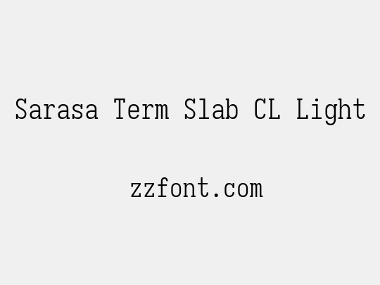 Sarasa Term Slab CL Light